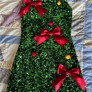 Eyeshadow Christmas tree Sequin Dress - Sz M